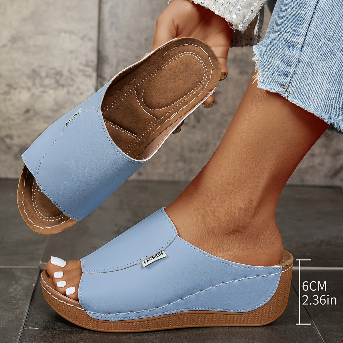 ORTHOCOMFORT™ | sandal med 6 cm komfortsål