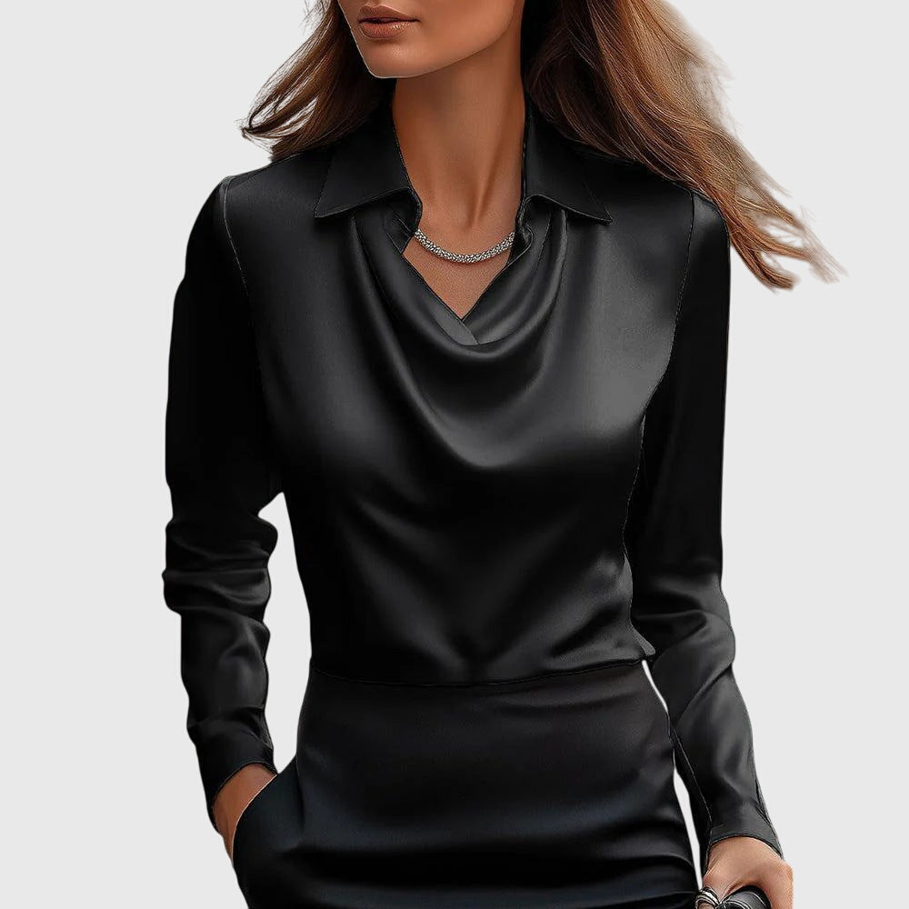 HELENE™ | Silkeblød satinbluse