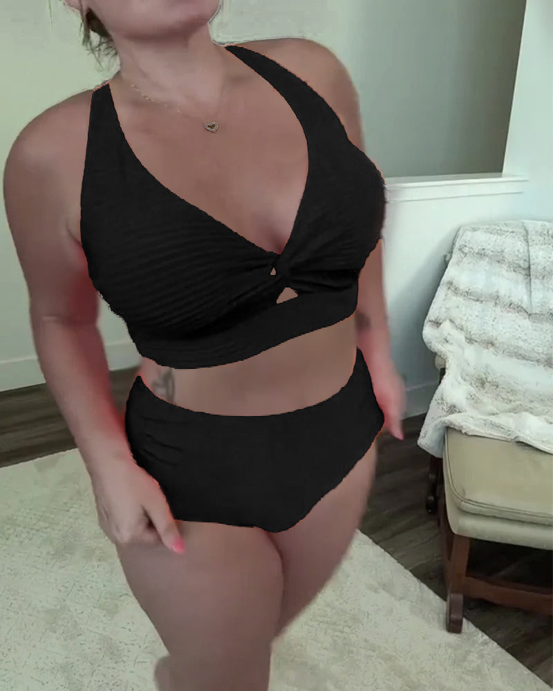 Frederika | Bikini afslappet ensfarvet trekant