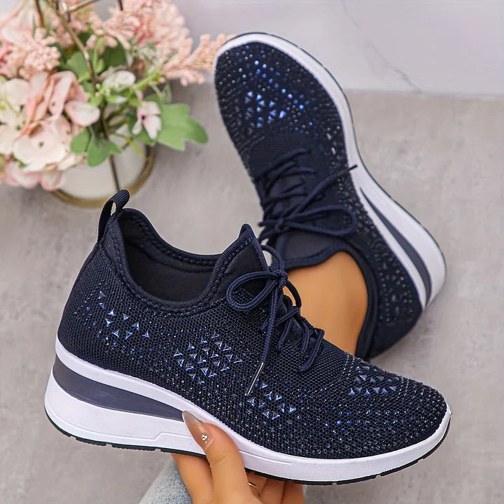 SOFIE™ | Ortopædiske & glitrende sneakers med rhinsten