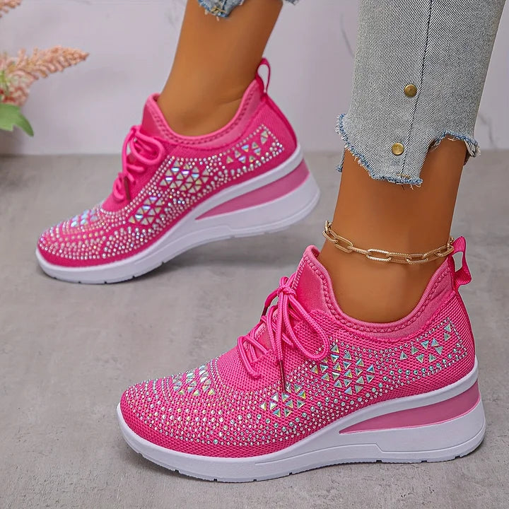 SOFIE™ | Ortopædiske & glitrende sneakers med rhinsten