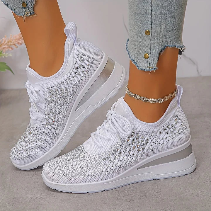 SOFIE™ | Ortopædiske & glitrende sneakers med rhinsten