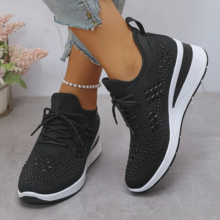 SOFIE™ | Ortopædiske & glitrende sneakers med rhinsten