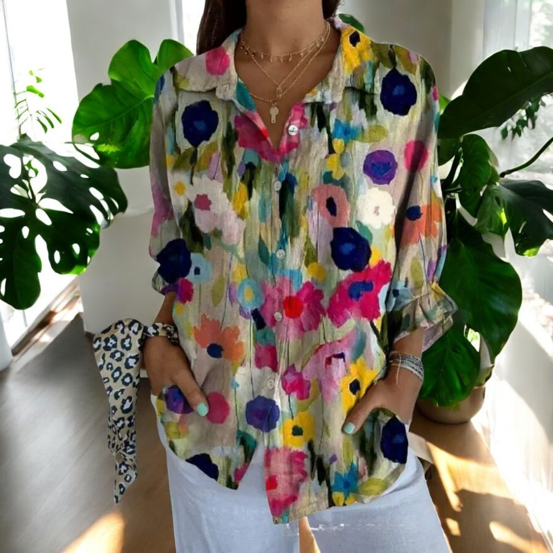 Erika™ | Vintage Blomsterbluse