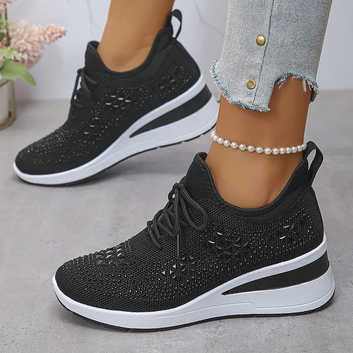 SOFIE™ | Ortopædiske & glitrende sneakers med rhinsten