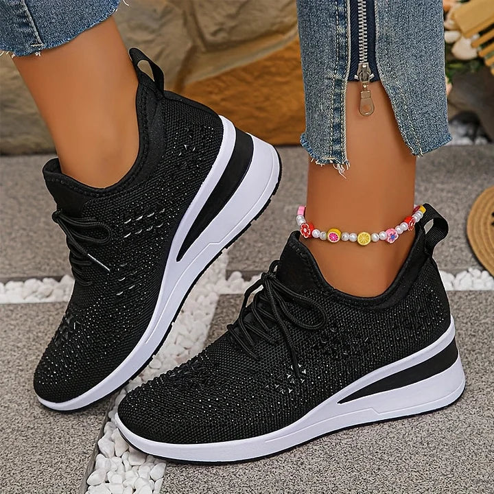 SOFIE™ | Ortopædiske & glitrende sneakers med rhinsten