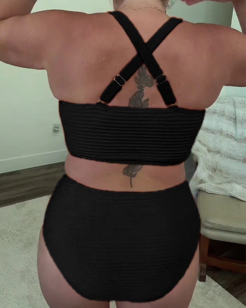 Frederika | Bikini afslappet ensfarvet trekant
