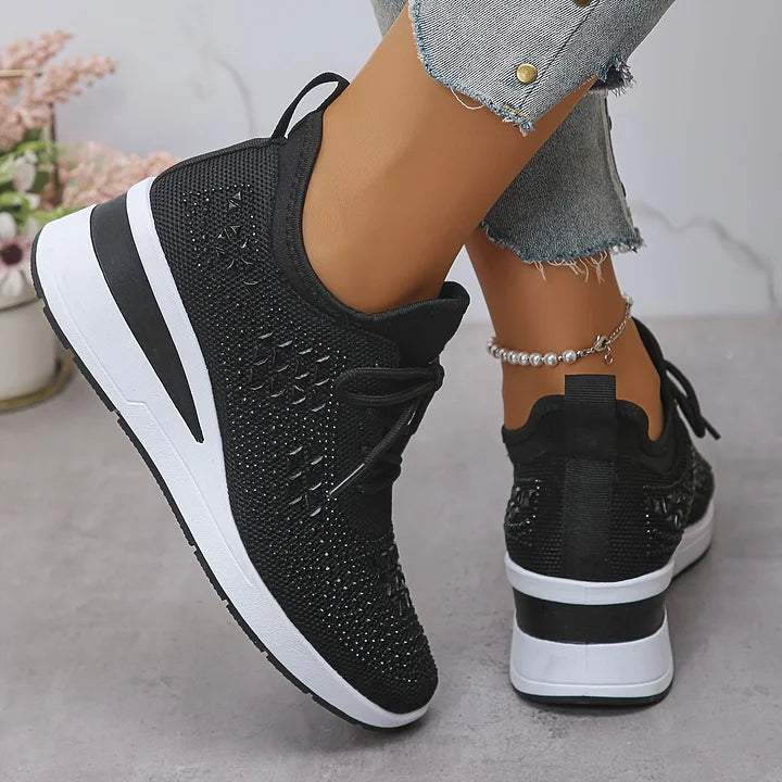 SOFIE™ | Ortopædiske & glitrende sneakers med rhinsten