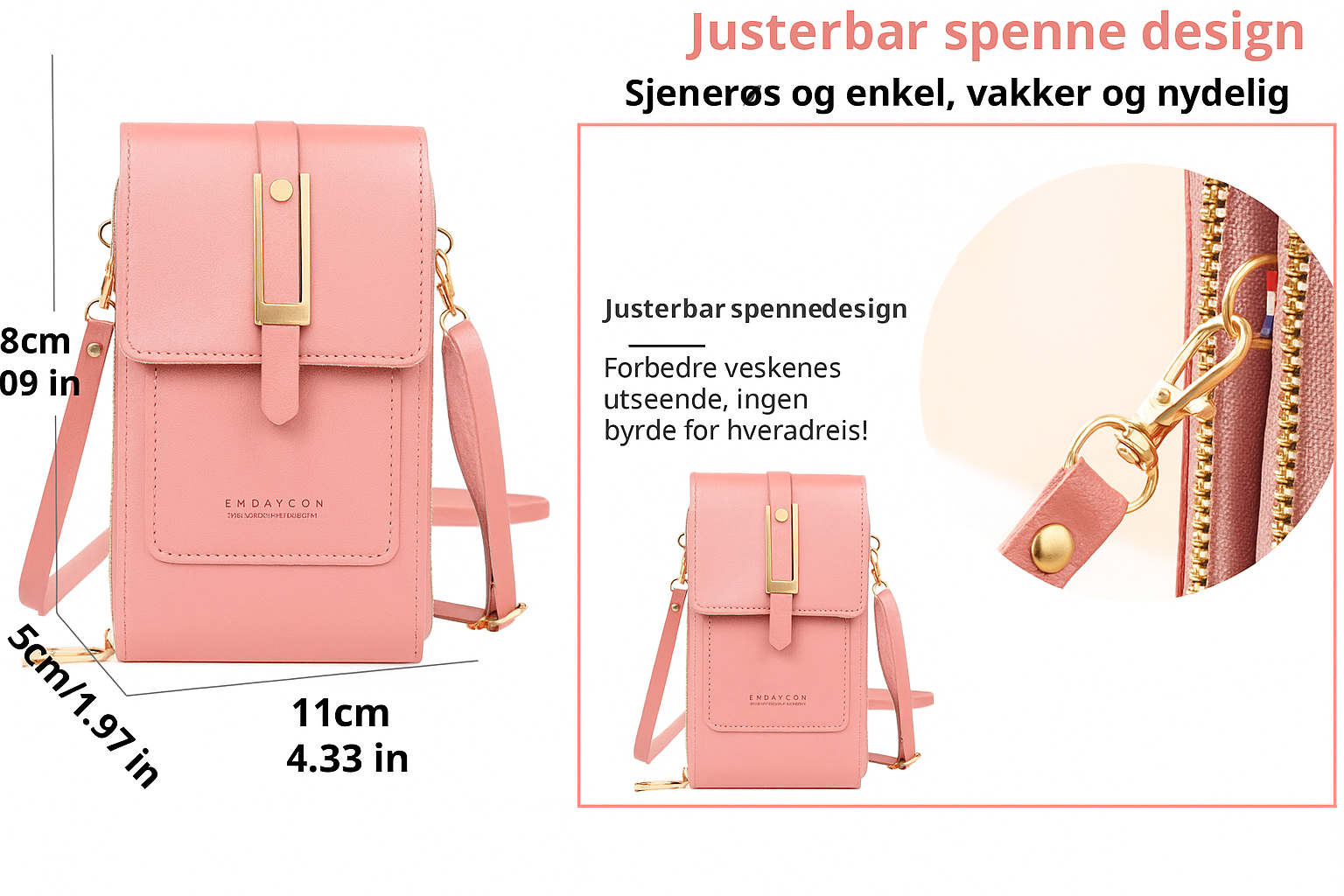 Nielsen™ | Crossbody-tasker med mobiltelefon