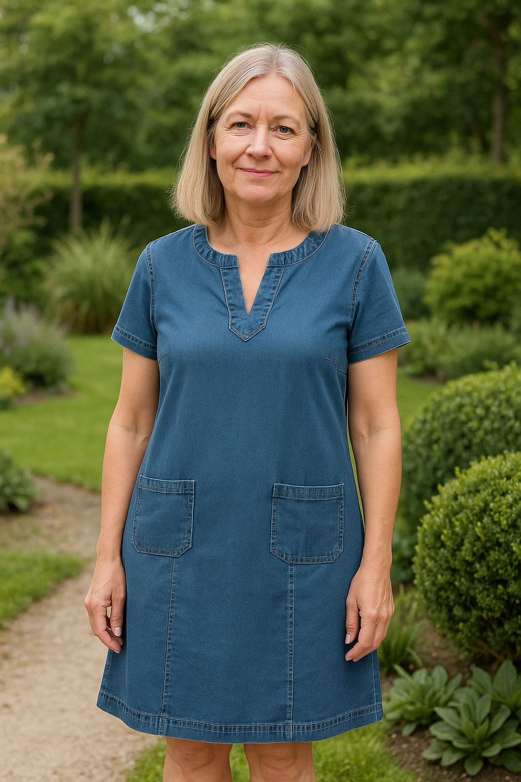 CLARA™ | Denimkjole med lommer