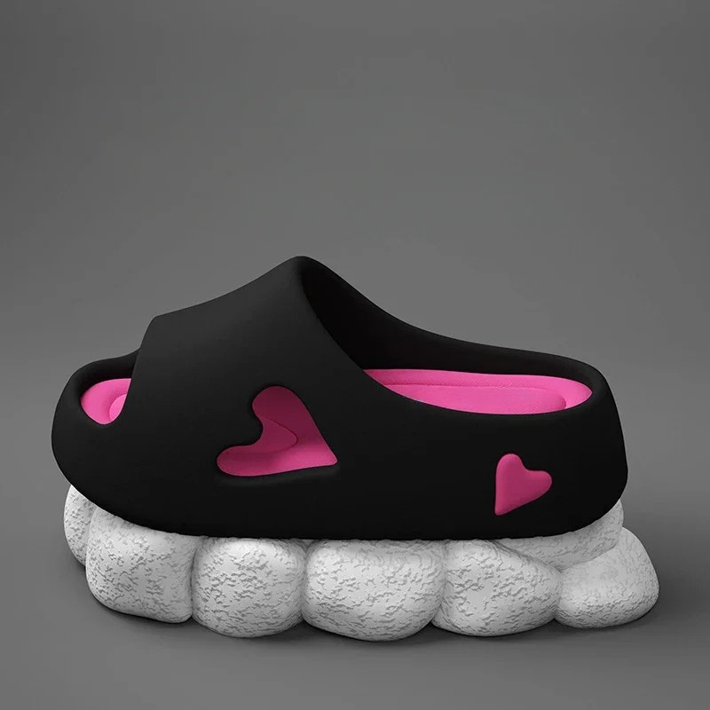 Freja | Skybløde Flip Flops med Legende Hjerteform