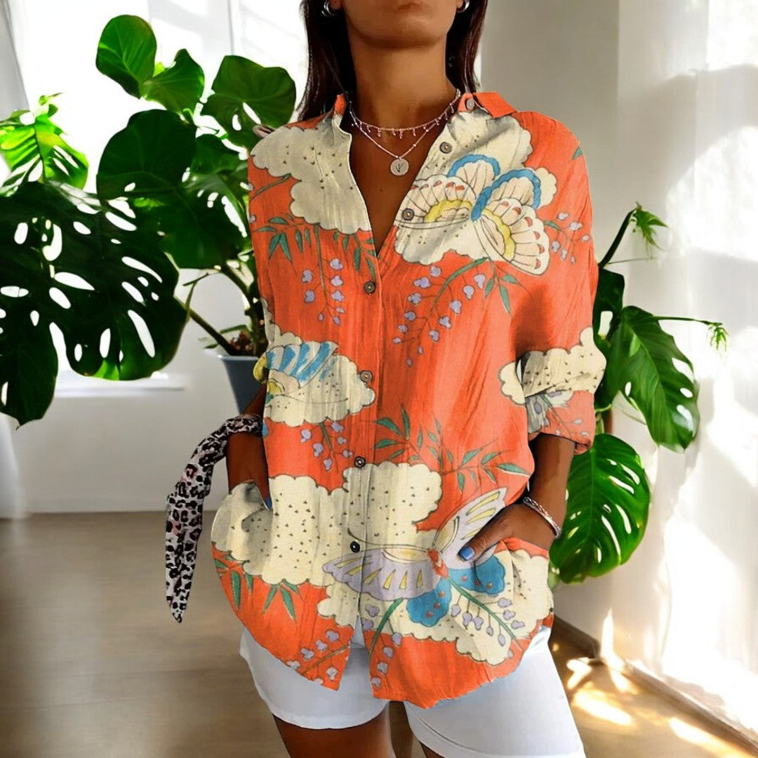 Erika™ | Vintage Blomsterbluse