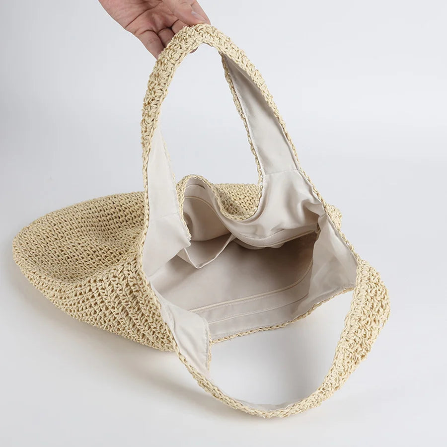 ASHLEY™ | Chic Rattan Skuldertaske