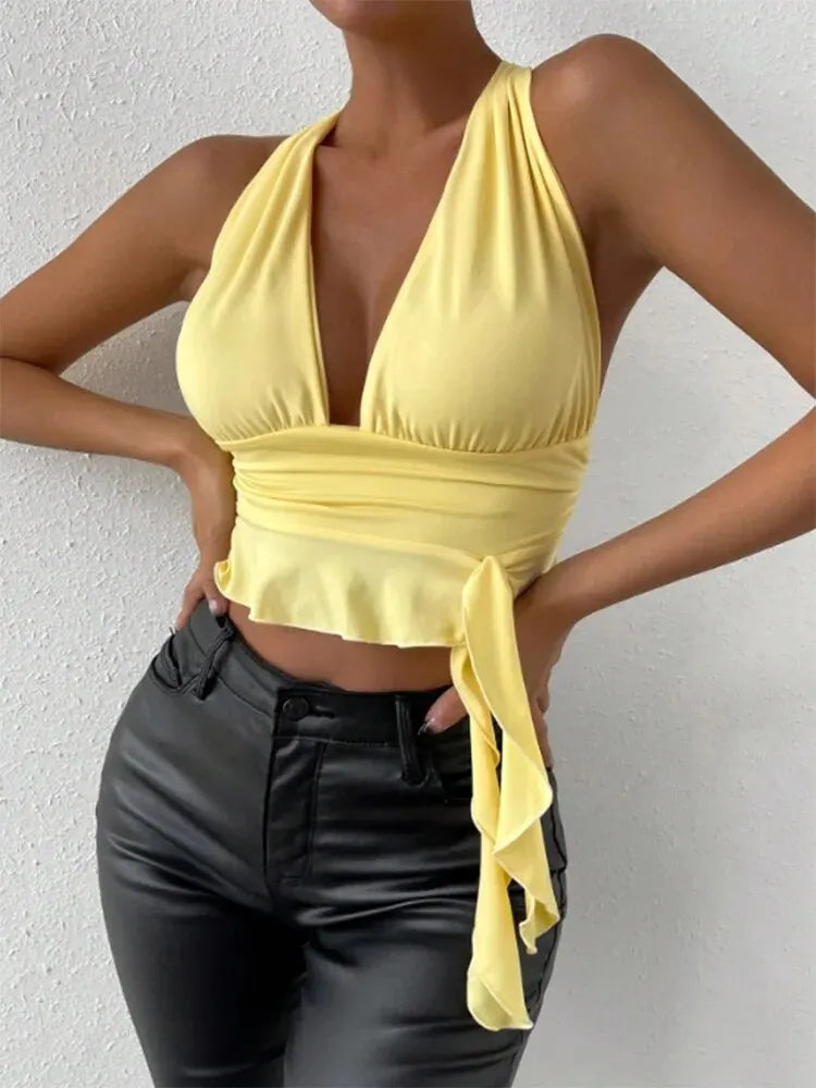 Selena™ | Figursyet Dyb V-hals Top