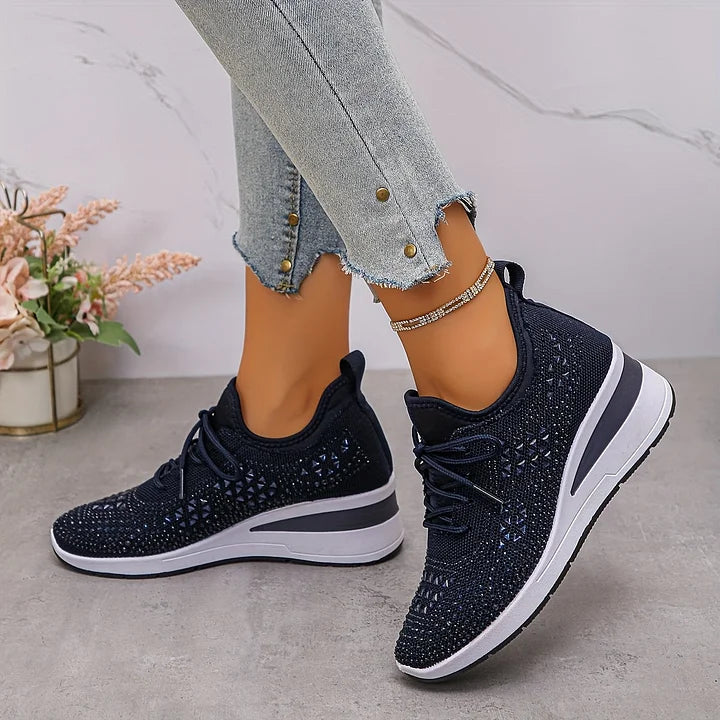 SOFIE™ | Ortopædiske & glitrende sneakers med rhinsten