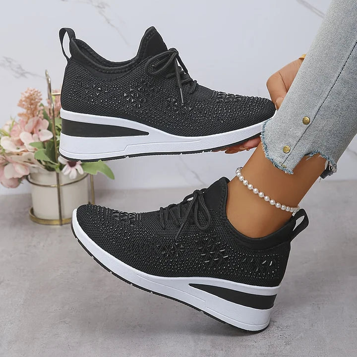 SOFIE™ | Ortopædiske & glitrende sneakers med rhinsten
