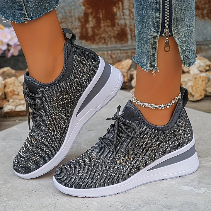 SOFIE™ | Ortopædiske & glitrende sneakers med rhinsten