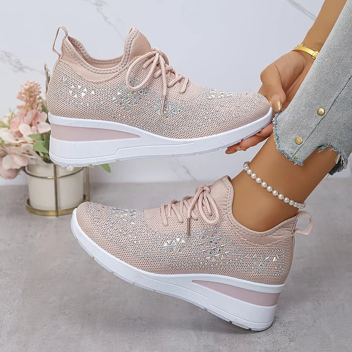 SOFIE™ | Ortopædiske & glitrende sneakers med rhinsten