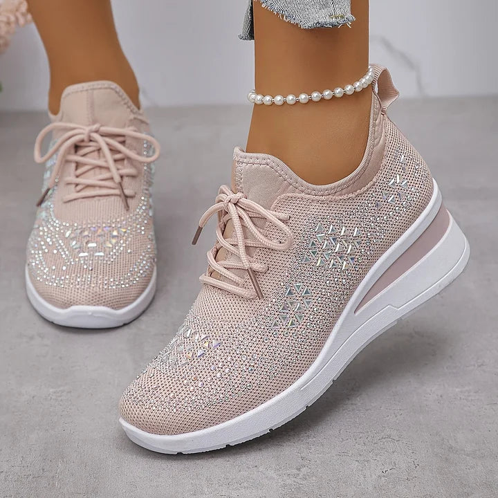 SOFIE™ | Ortopædiske & glitrende sneakers med rhinsten