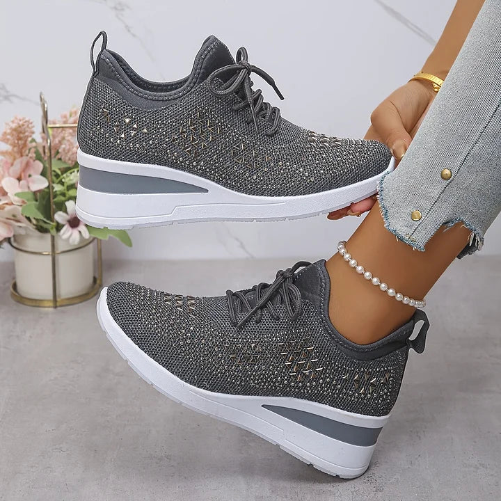 SOFIE™ | Ortopædiske & glitrende sneakers med rhinsten