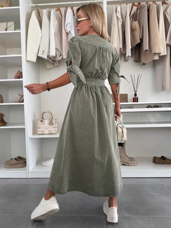 Ava™ | Strålende Denimkjole