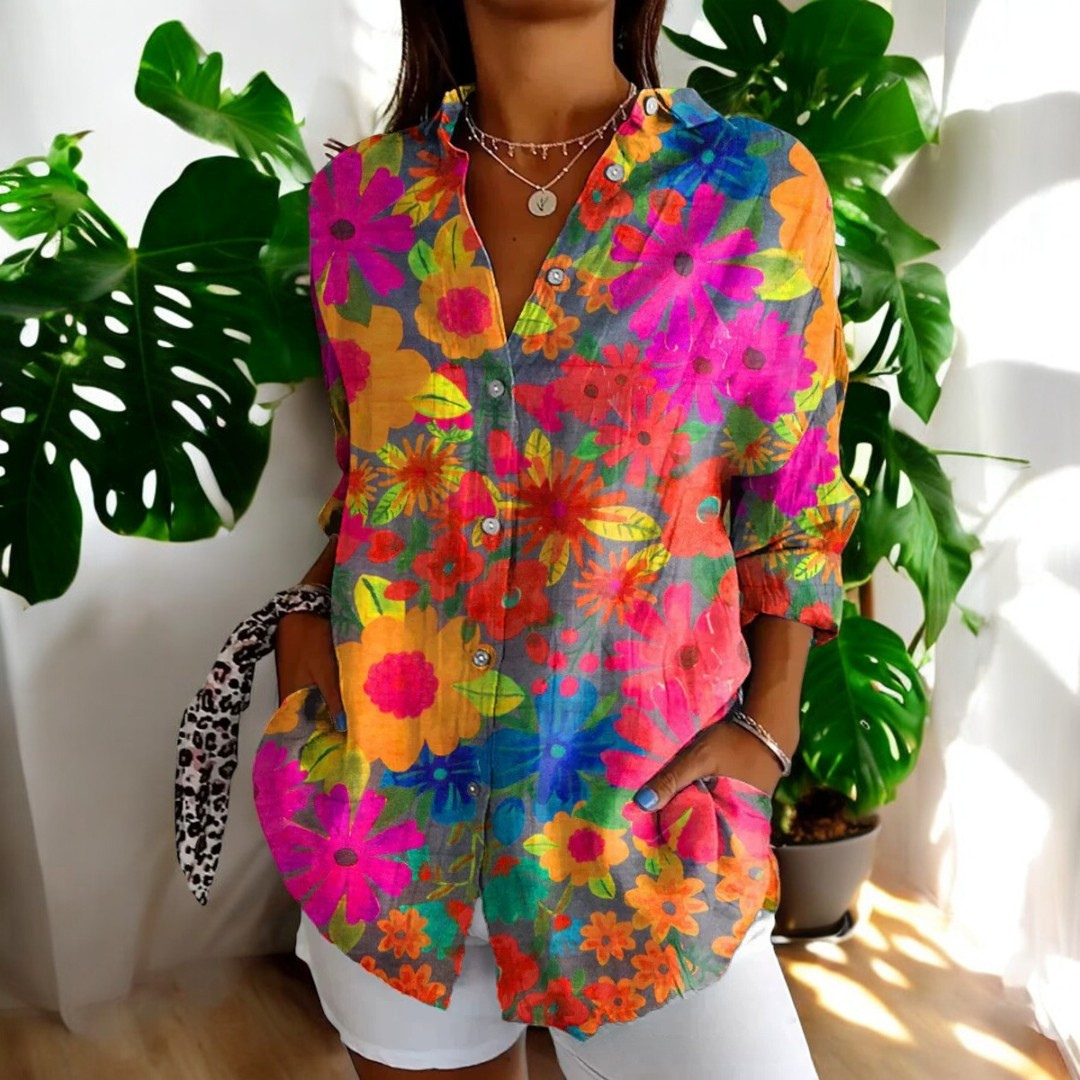 Erika™ | Vintage Blomsterbluse