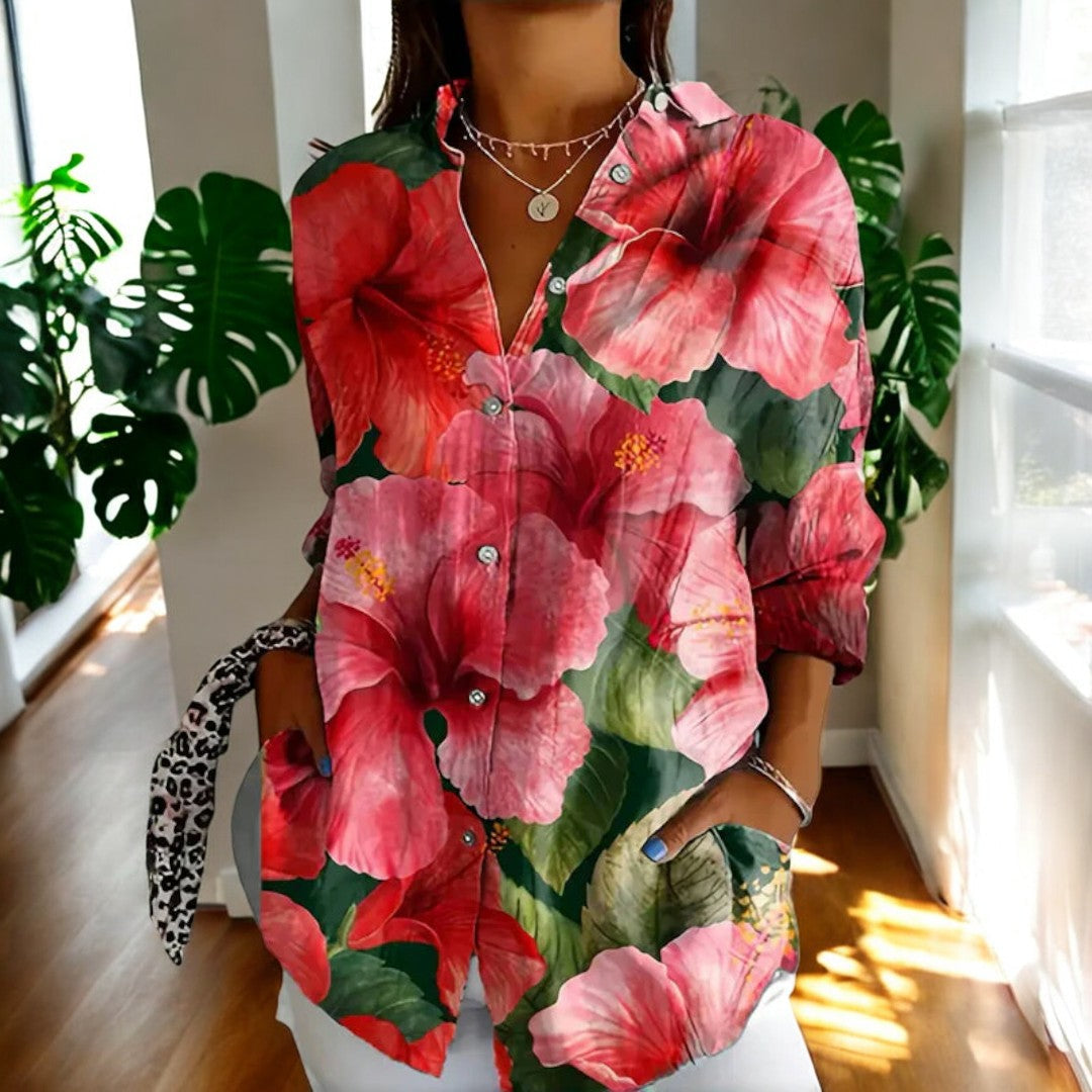 Erika™ | Vintage Blomsterbluse