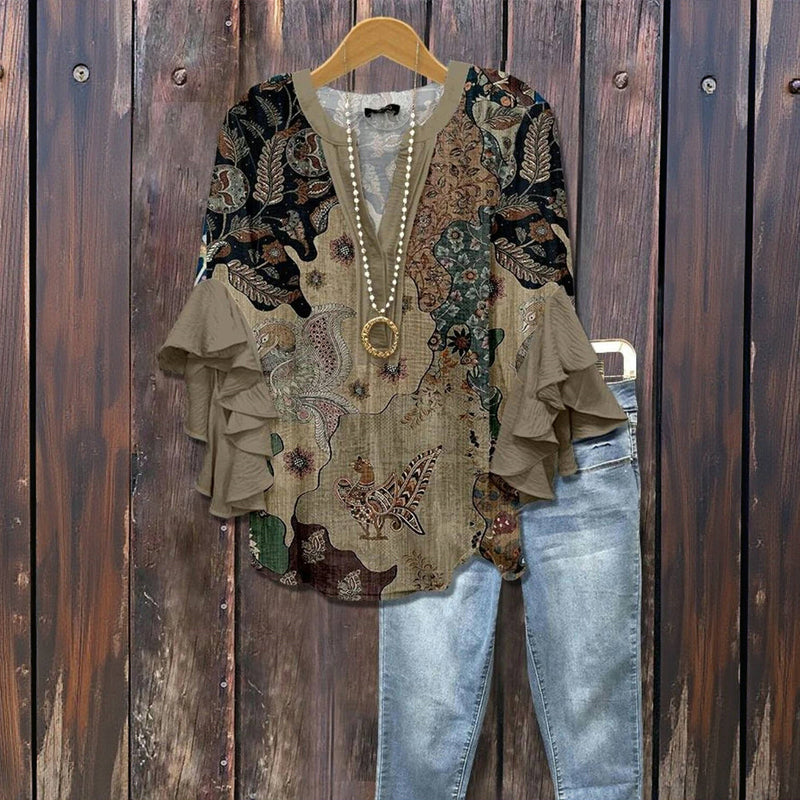 GRETHE™ |Bluse i let materiale