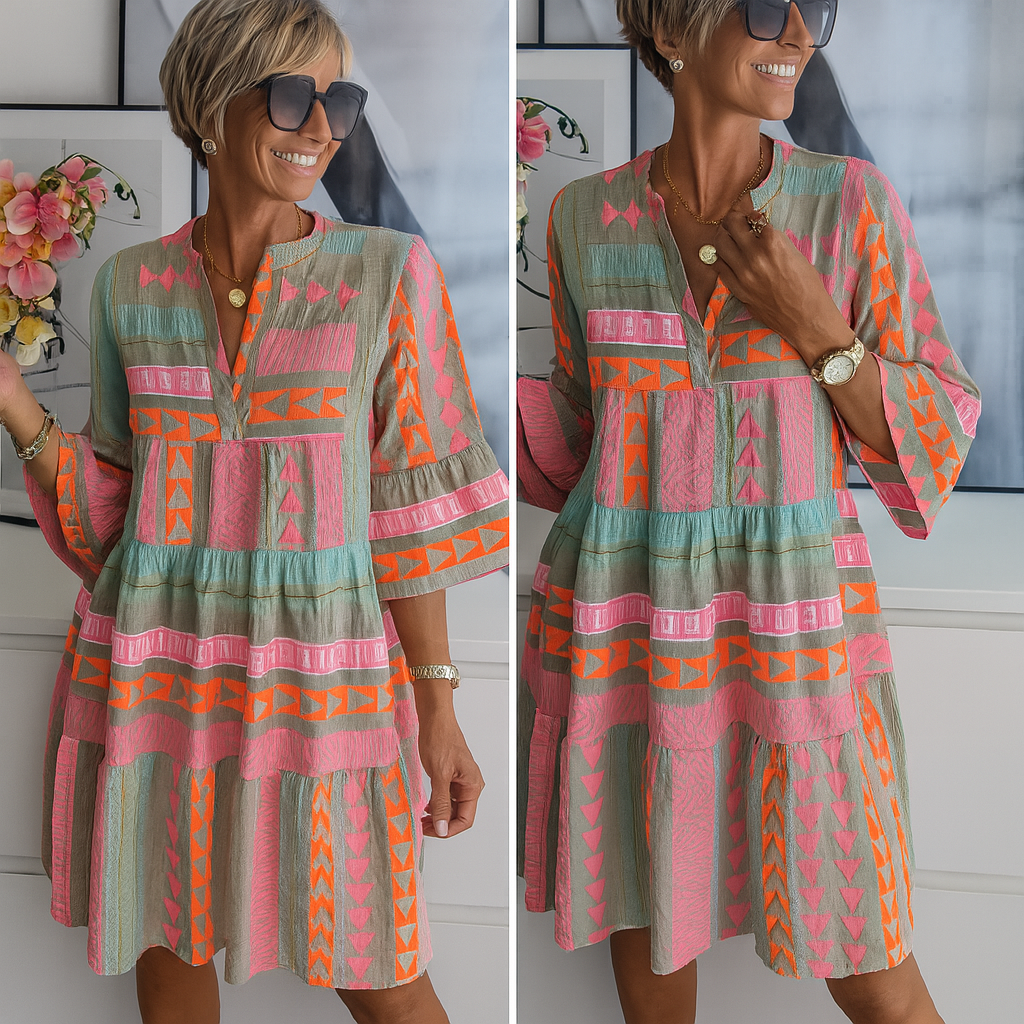 STACEY™ - Broderet Sommerkjole Mini
