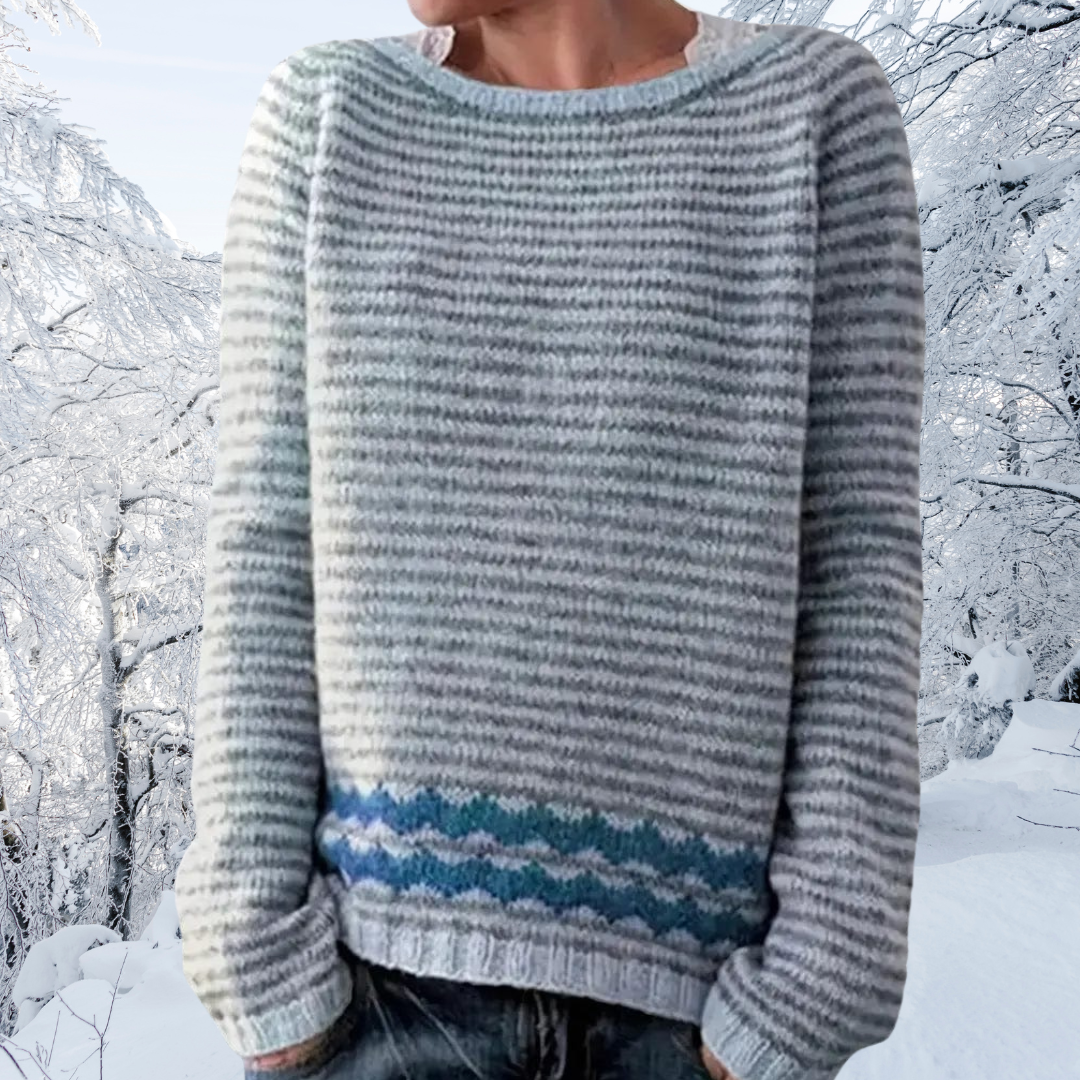 Daphne | Gråstribet sweater