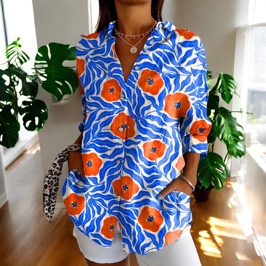 Erika™ | Vintage Blomsterbluse