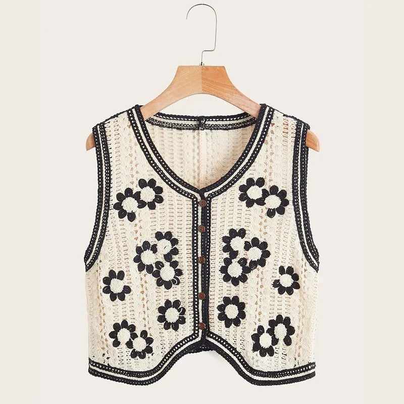 Angeline™ | Gennemsigtig Hæklet Vest