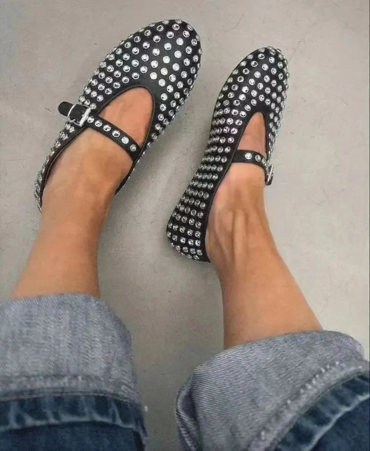 Rine | Loafers med Diamantnitter