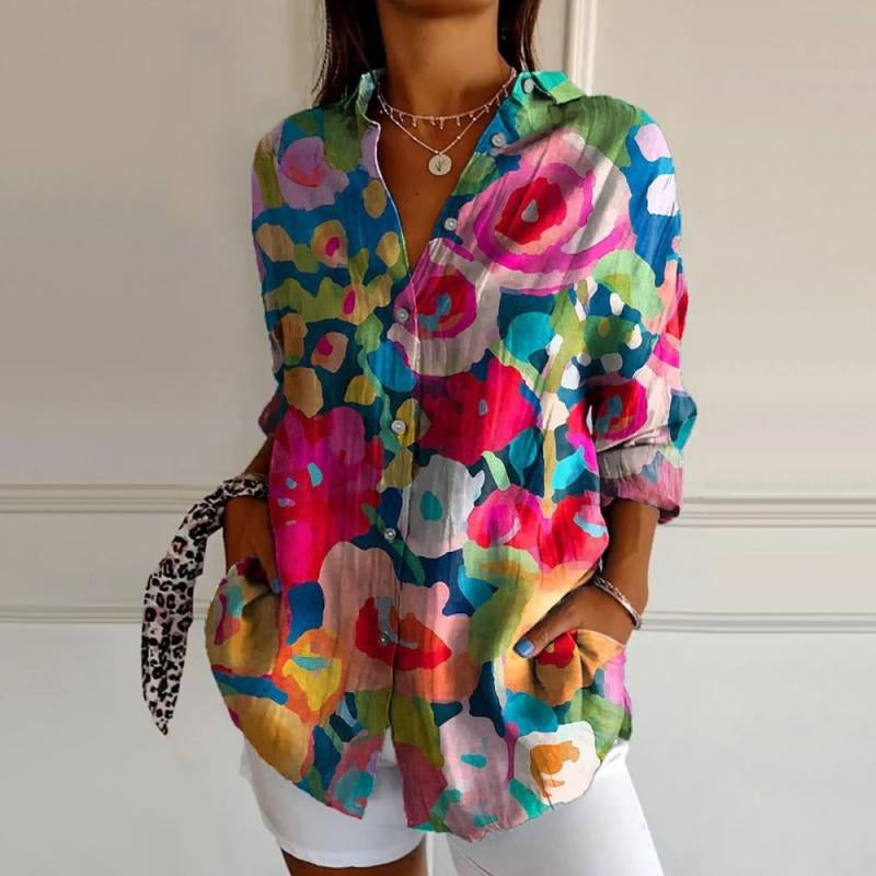 Erika™ | Vintage Blomsterbluse
